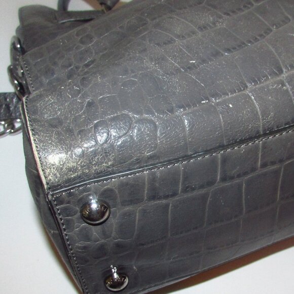 MICHAEL KORS Leather Hamilton Croc Bag - Picture 8 of 15